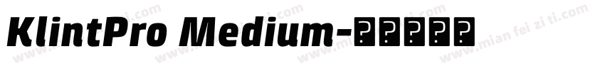 KlintPro Medium字体转换